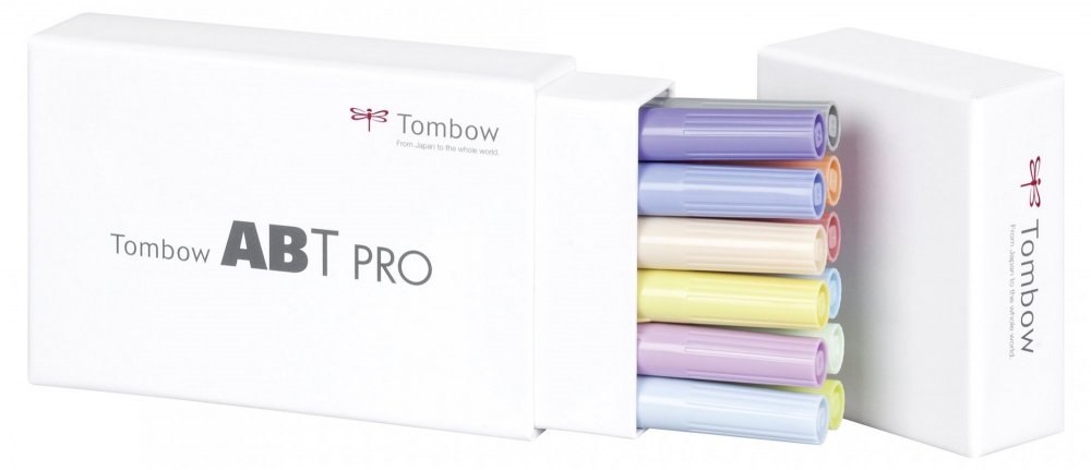 Tombow Set obostranih flomastera na bazi alkohola ABT PRO – Pastel colors, 12 kom.